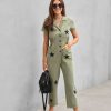 Clothing * | Acoa-001 Sunny Daze Such A Star Cotton Utility Pocketed Jumpsuit