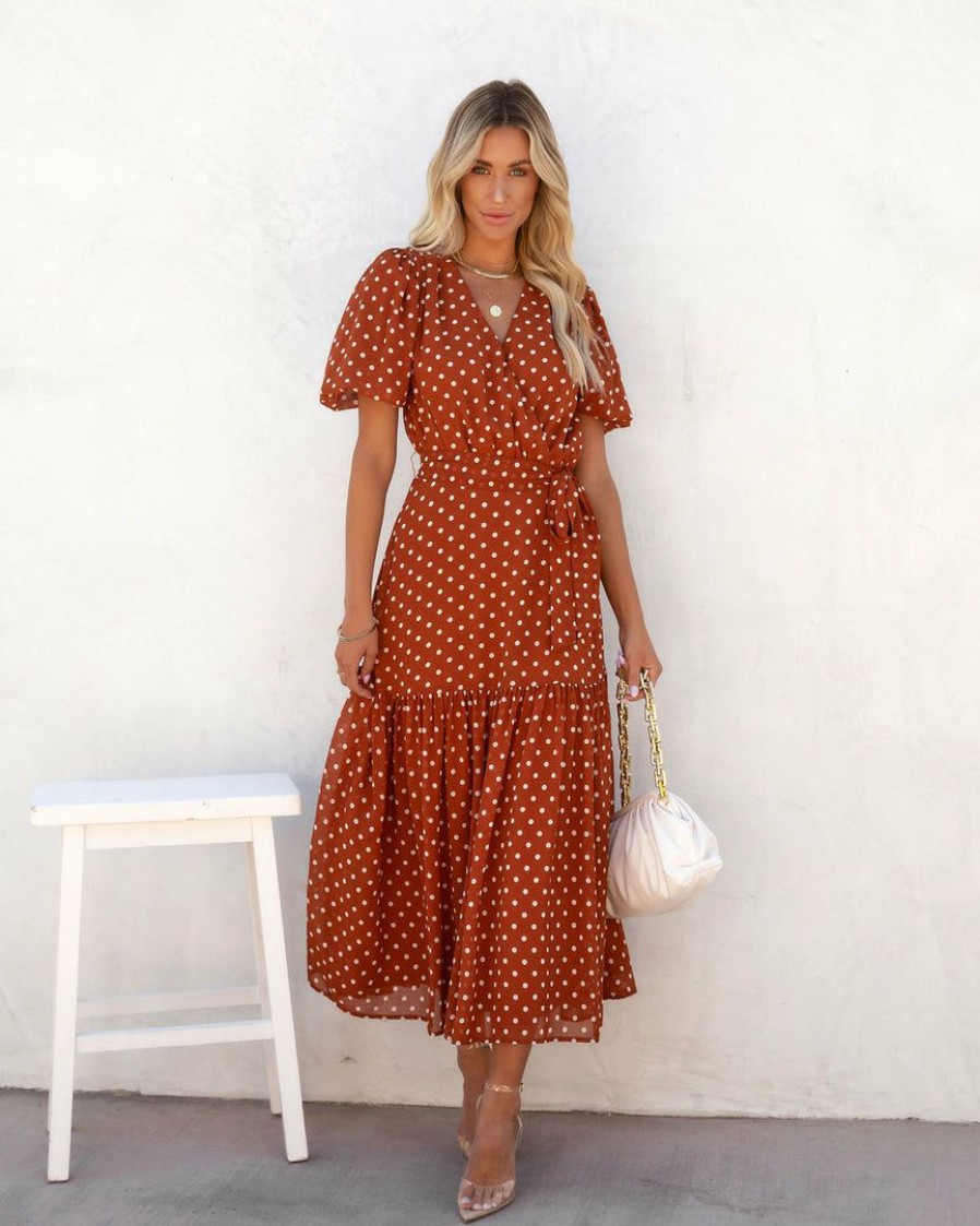 Clothing * | Salt-001 Sandrea Polka Dot Midi Dress