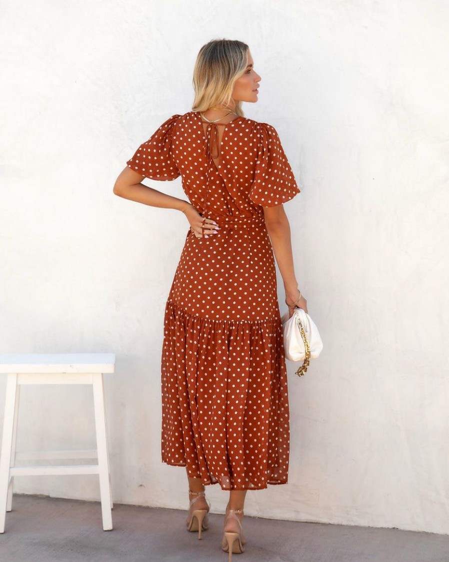 Clothing * | Salt-001 Sandrea Polka Dot Midi Dress