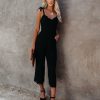 Clothing * | Koko-001 Crowd Pleaser Pocketed Tie Jumpsuit