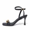 Shoes * | Shu -001 Lush Square Toe Heeled Sandal Black Final Sale Take Me To Miami