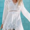 Clothing * | Pol-001 Bride To Be Ethereal Lace Bell Sleeve Tunic