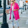 Clothing * | Skie-001 Coats & Jackets Frisco Pocketed Coat Hot Pink