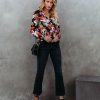 Clothing * | Fate-001 Come On Darling Floral Button Down Blouse Final Sale