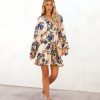 Clothing * | Dres-001 Sweet Summertime This Is Love Floral Bell Sleeve Mini Dress