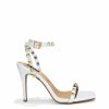 Shoes * | Prim-001 Take Me To Miami Olga Studded Square Toe Heel White Flash Sale