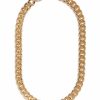 Jewelry * | Fame-001 Mica Chain Choker Necklace Gold