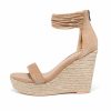 Shoes * | Free-002 Alamo Faux Suede Strappy Wedge