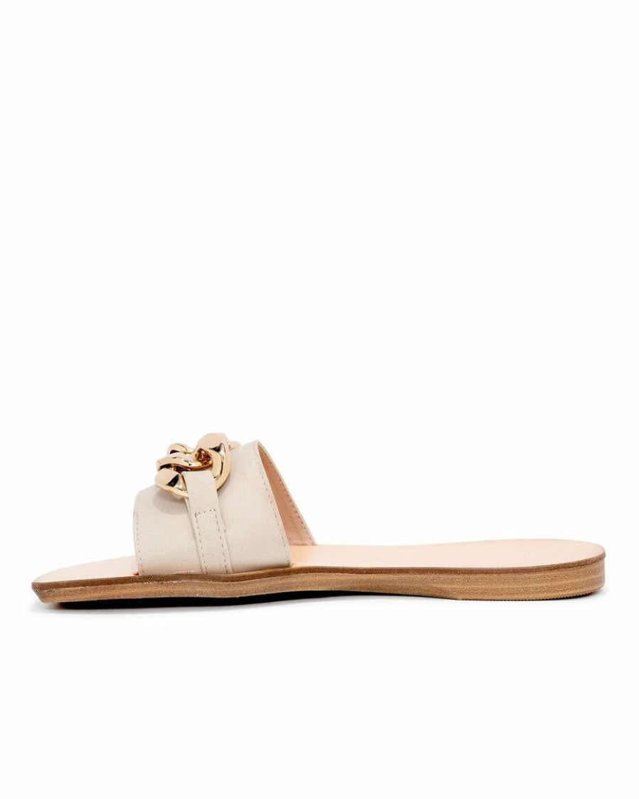 Shoes * | Shu -001 Sunny Daze All The Rage Chain Sandal Bone Final Sale