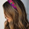 Accessories * | Acce-001 Santario Floral Embroidered Twist Headband Accessories