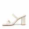 Shoes * | Free-002 Sweet Summertime Raye Block Heeled Sandal Beige Final Sale