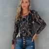 Clothing * | Dres-001 Marble Printed Blouse Final Sale Vici Exclusives