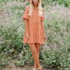 Clothing * | Lumiere Collections Dresses Faded Memories Floral Puff Sleeve Babydoll Tunic