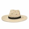 Accessories * | Fame-001 Sunny Daze Bondi Lace Straw Hat Natural Final Sale