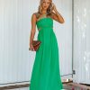 Clothing * | Prom-001 Dresses Hit The Beach Smocked Halter Maxi Dress Kelly Green