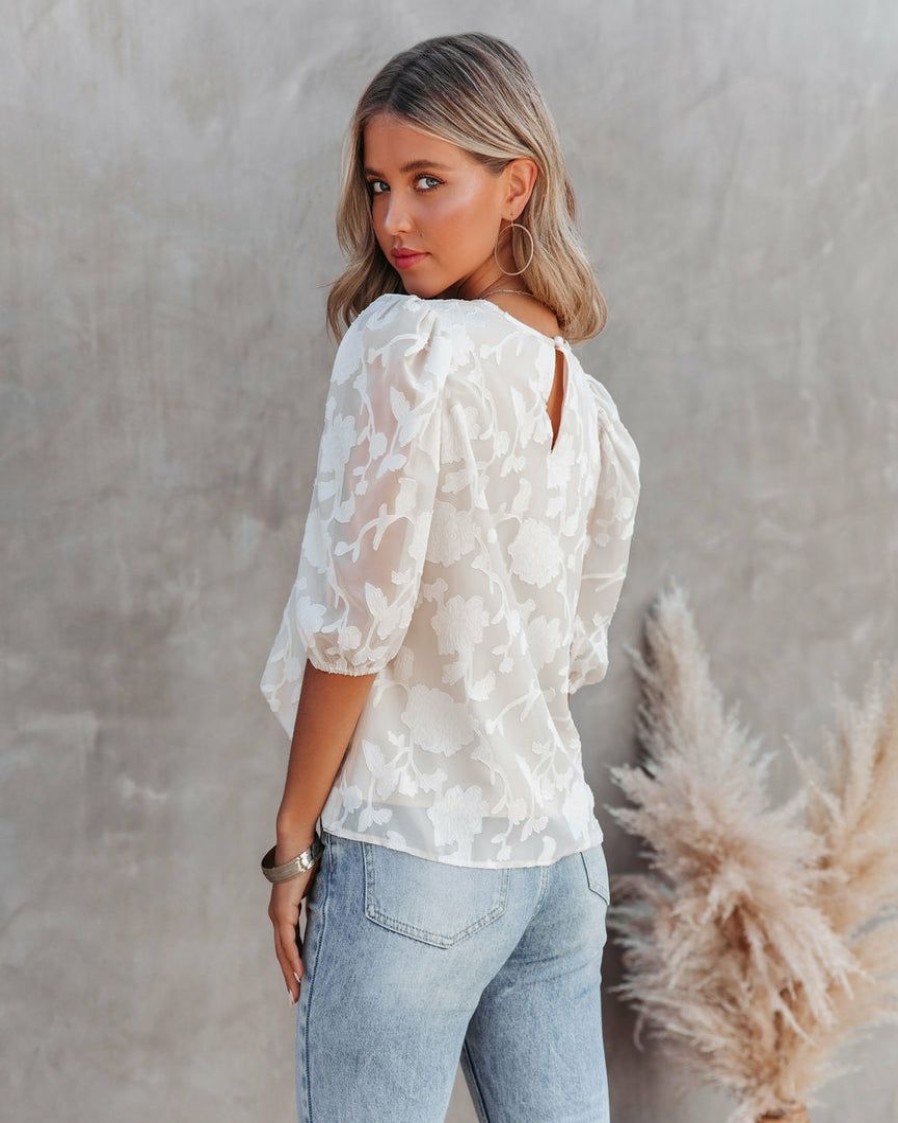 Clothing * | On T-001 Love Lifts Me Higher Textured Blouse