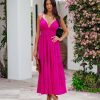 Clothing * | Tcec-001 Zuleyka Midi Dress Magenta