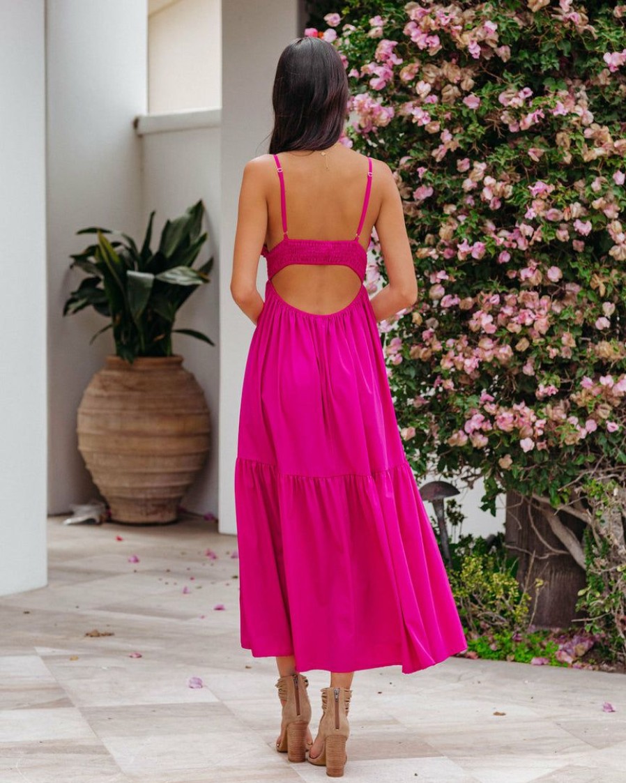 Clothing * | Tcec-001 Zuleyka Midi Dress Magenta