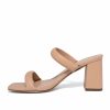 Shoes * | Shu -001 Guest Of Wedding Schena Square Toe Heeled Sandal Nude Final Sale