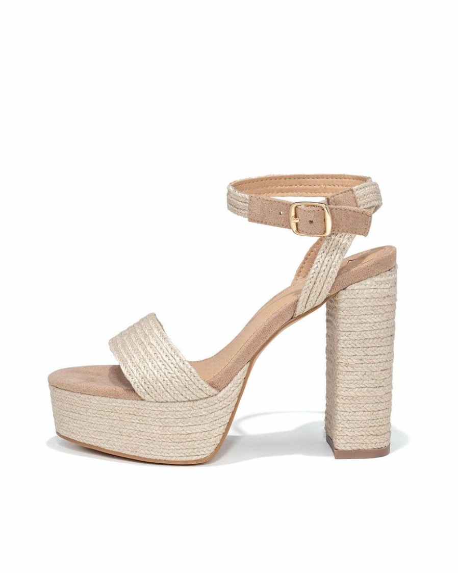 Shoes * | Free-002 Willow Heeled Platform Sandal Final Sale Sweet Summertime