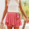 Clothing * | List-001 Linley Woven Ruffle Wrap Skort Dusty Rose Final Sale Shorts