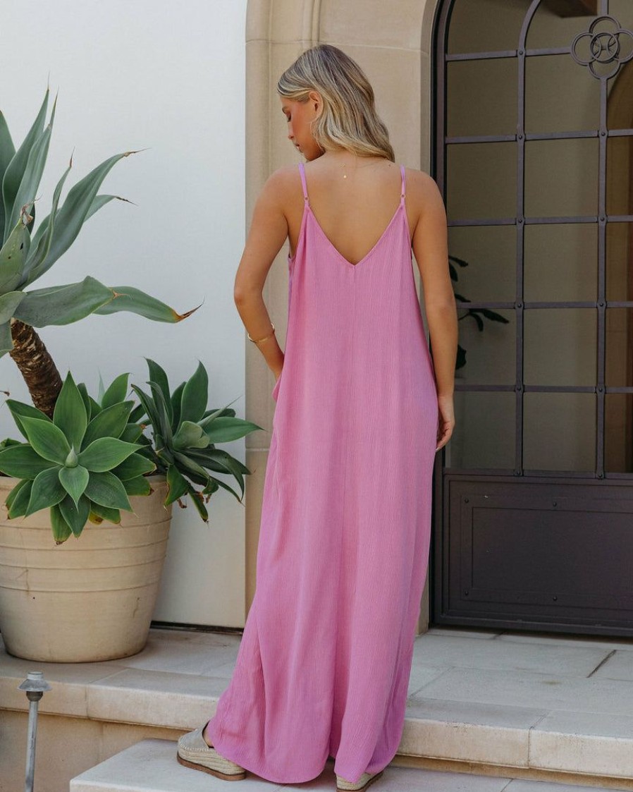 Clothing * | Love-003 Olivian Pocketed Maxi Dress Orchid Final Sale The Vacation Shop