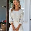 Clothing * | Prom-001 Baylie Cotton Knit Top Cream Sunny Daze