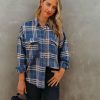 Clothing * | By T-001 Tops Tomas Cotton Plaid Button Down Top Final Sale