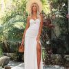 Clothing * | Mabl-001 Fresh Start Strapless Smocked Maxi Dress Taupe Final Sale Dresses