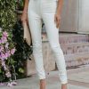 Clothing * | Baga-001 Simplicity High Rise Faux Leather Pants Bone Final Sale Take Me To Miami