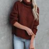 Clothing * | Aaka-001 Vici Exclusives Quay Turtleneck Knit Sweater Chocolate Final Sale