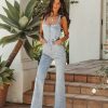 Clothing * | Blue-001 Bombshell Denim Pocketed Jumpsuit The Denim Shop