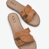 Shoes * | 3Bs-002 Brianne Twisted Faux Leather Sandal Tan Sunny Daze