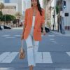 Clothing * | Fore-001 Joslyn Pocketed Blazer Orange Take Me To Miami