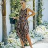 Clothing * | Dres-001 Shaine Printed Asymmetrical Jumpsuit Final Sale Rompers + Jumpsuits