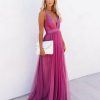 Clothing * | Luxx-001 Dresses Petal Dust Maxi Dress Magenta