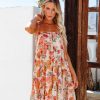 Clothing * | Stor-001 Sweet Summertime Kiram Floral Tiered Tassel Babydoll Dress Pink Multi Final Sale