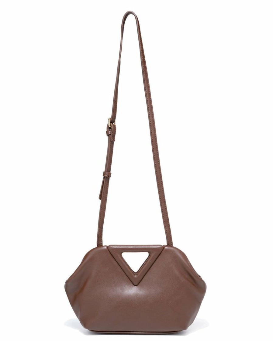 Bags * | Moda-001 Willa Faux Leather Crossbody Bag Chocolate Final Sale