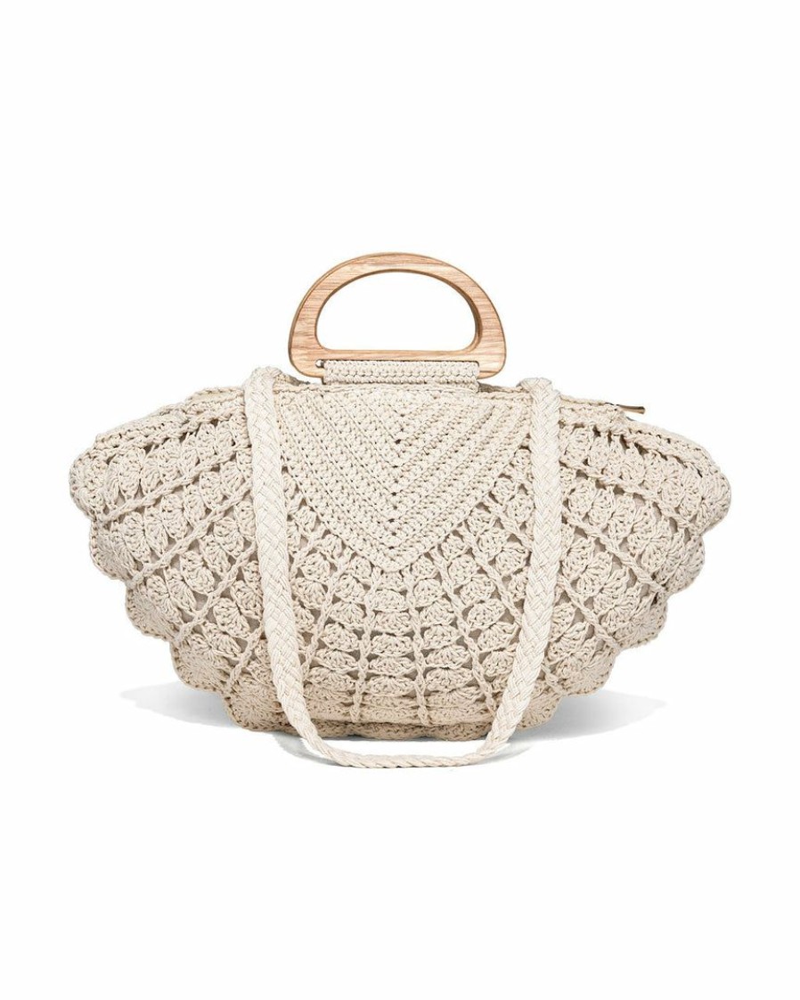 Bags * | Urba-001 Shelly Crochet Handbag Ivory Final Sale