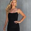 Clothing * | Do+B-001 Such A Betty Ruched Mini Dress Black Take Me To Miami