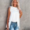 Clothing * | Pol Clothing Inc. Phara Sleeveless Crochet Lace Top Ivory