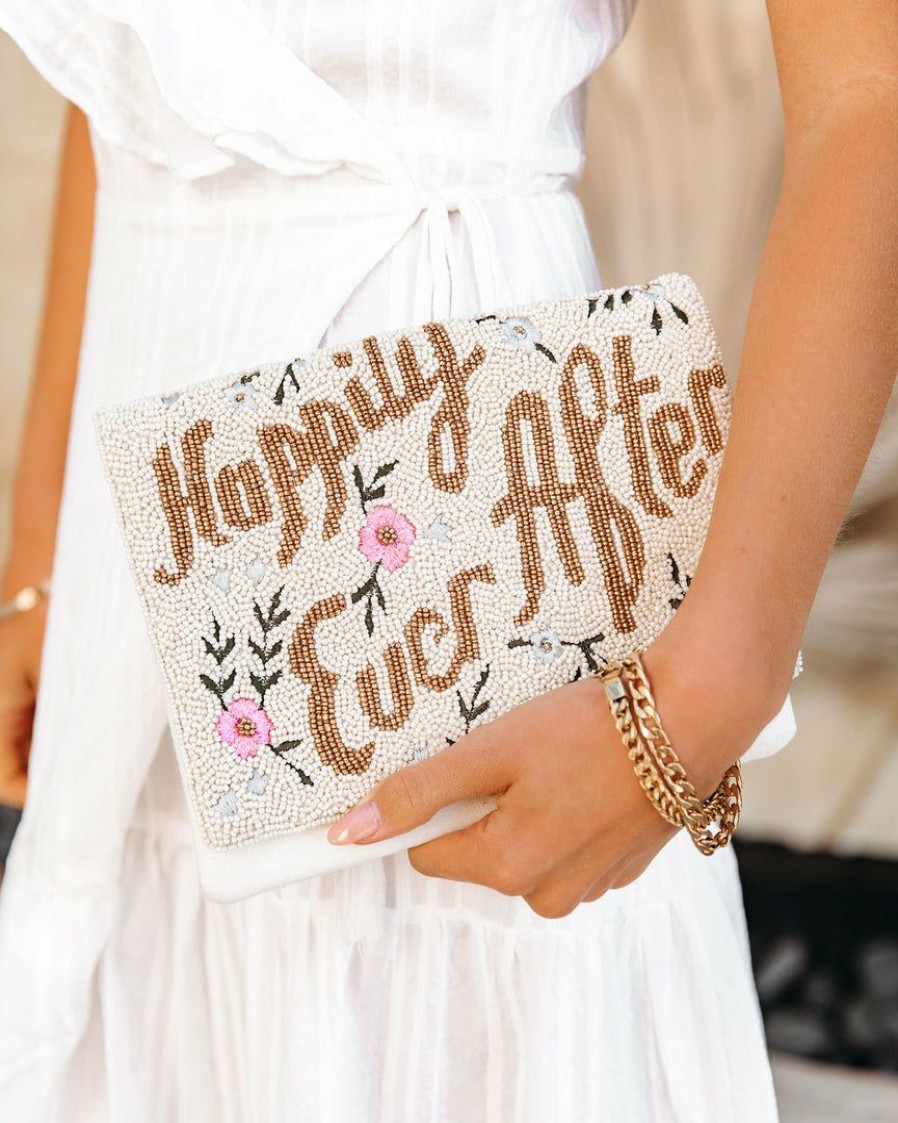 Bags * | Fate-001 Happily Ever After Handmade Beaded Crossbody Clutch