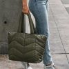 Bags * | Urba-001 Avery Quilted Nylon Tote Olive Accessories