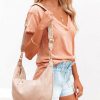 Bags * | Moda-001 Wild Haven Hobo Shoulder Bag Taupe Final Sale