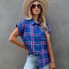 Clothing * | Enc-001 Scottie Plaid Button Down Top