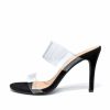 Shoes * | Shu -001 Angelic Clear Strap Heel Black Final Sale