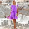 Clothing * | Newb-001 The Valley Pocketed Tiered Babydoll Tunic Orchid Final Sale