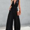 Clothing * | Flaw-001 Walter Pocketed Jumpsuit Black Rompers + Jumpsuits