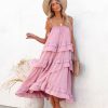 Clothing * | Stor-001 Brisbane Tiered Tassel Midi Dress Mauve Final Sale