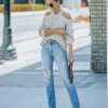 Clothing * | Hidd-002 Caldecott High Waisted Distressed Mom Jeans